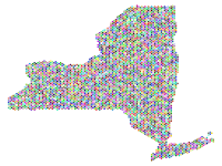 Prismatic New York Hexagonal Mosaic