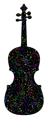 Prismatic Musical Violin With Background