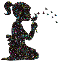 Prismatic Dandelion Girl 3