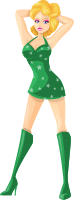 Young lady 2 (blonde, light skin, starry dress #4)