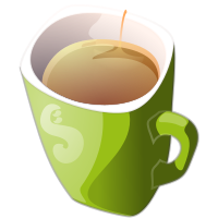 green mug of tea
