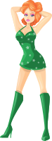 Young lady 2 (redhead, light skin, starry dress #4)