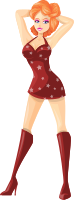 Young lady 2 (redhead, light skin, starry dress #5)
