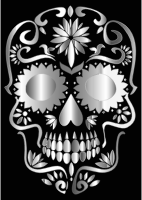 Prismatic Sugar Skull Silhouette 3