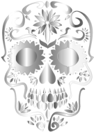 Prismatic Sugar Skull Silhouette 3 No Background