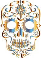 Chromatic Sugar Skull Silhouette 2 No Background
