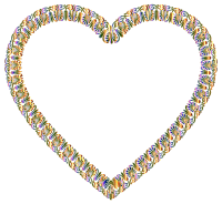 Chromatic Victorian Ornament Heart No Background