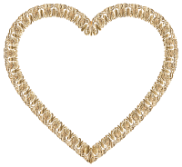 Gold Victorian Ornament Heart No Background