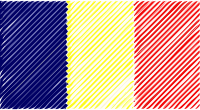 Chad flag linear