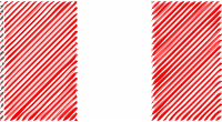 Peru flag linear