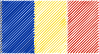 Romania flag linear