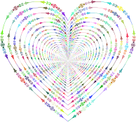 Prismatic Victorian Style Tunnel Heart No Background