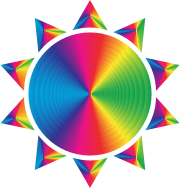 Prismatic Sun Icon Variation 7