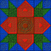 Quilt Block - Geometric Flower