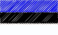 Estonia flag linear