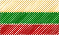Lithuania flag linear