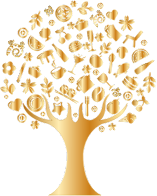 Gold Abstract Tree No Background