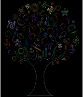 Neon Abstract Tree