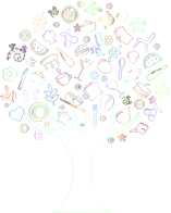 Neon Abstract Tree No Background