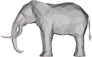 Low Poly 3D Elephant