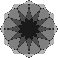 Two hexagons, 12 points