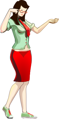 woman in red