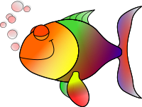 Happy fish happily asleep