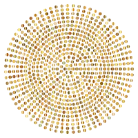 Gold Radial Dots No Background