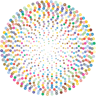 Prismatic Abstract Circles Design 2