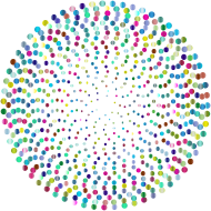 Prismatic Abstract Circles Design 4