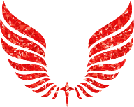 Ruby Abstract Wings
