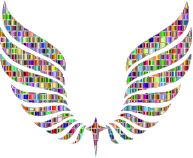 Chromatic Mosaic Abstract Wings
