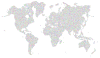 Prismatic Blood Sweat And Tears World Map No Background
