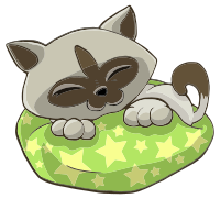 Kitten Sleeping On Starry Pillow