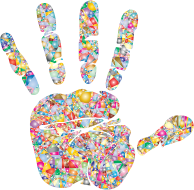 Technicolor Handprint Silhouette 3
