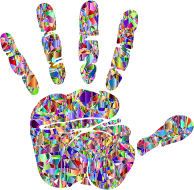 Technicolor Handprint Silhouette 4