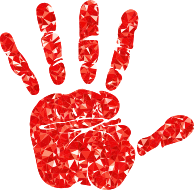 Ruby Handprint Silhouette