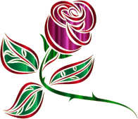 Stylized Rose Extended Minus Background