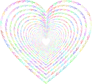 Prismatic Vintage Flourish Heart Tunnel No Background