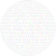 Prismatic Isometric Cube Wireframe Sphere No Background