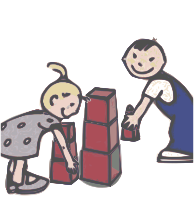 Kids Play With Tower (Animation SMIL)