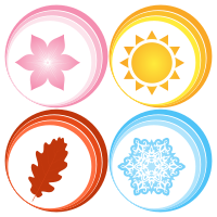 Four seasons symbols