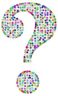 Prismatic Wireframe Question Mark