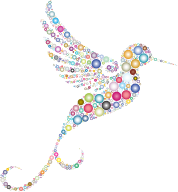 Prismatic Hummingbird Circles 3 No Background