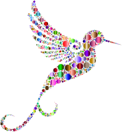 Prismatic Hummingbird Circles 6 No Background