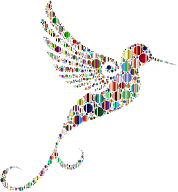 Prismatic Hummingbird Circles 10 No Background