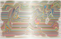 Prismatic Distorted Line Art Background 2 Variation 3