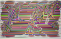 Prismatic Distorted Line Art Background 4 Variation 2