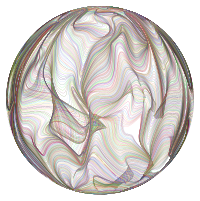 Prismatic Distorted Line Art Sphere