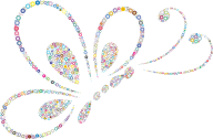 Prismatic Circles Butterfly Line Art 2 3